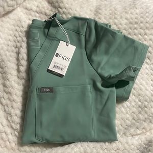 Figs jade one pocket scrub top